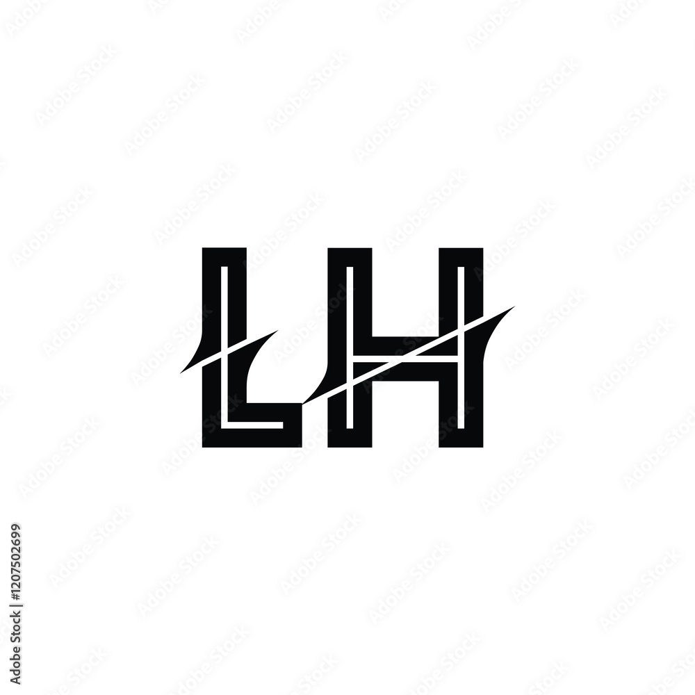 LH monogram logo design letter text name symbol monochrome logotype alphabet character simple logo LH monogram logo design letter text name symbol monochrome logotype alphabet character simple logo