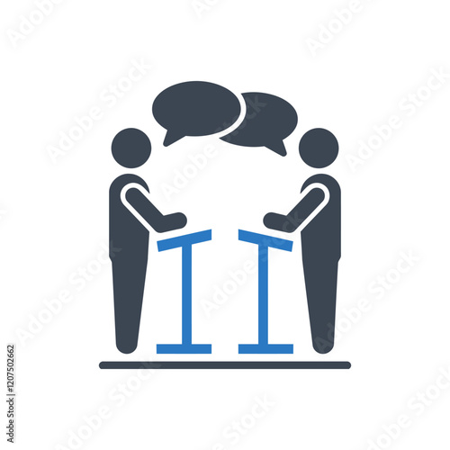 Podium Debate Icon