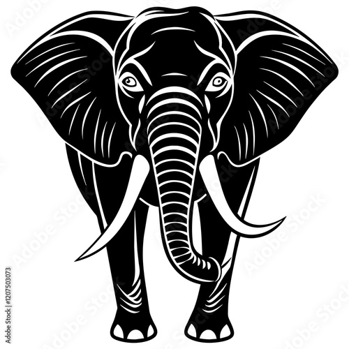 elephant isolated on white