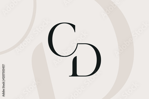 CD or DC letter logo icon design. Classic style luxury initials monogram.