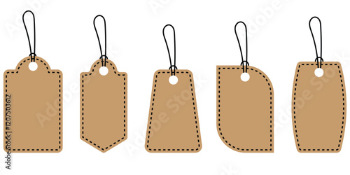  Sale tags and labels. Price tag. Group of Hanging sales tag . Collection of Paper label. Special offer. Blank, discount and price icon vector illustration eps 10.