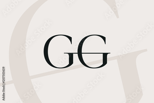 GG letter logo icon design. Classic style luxury initials monogram.