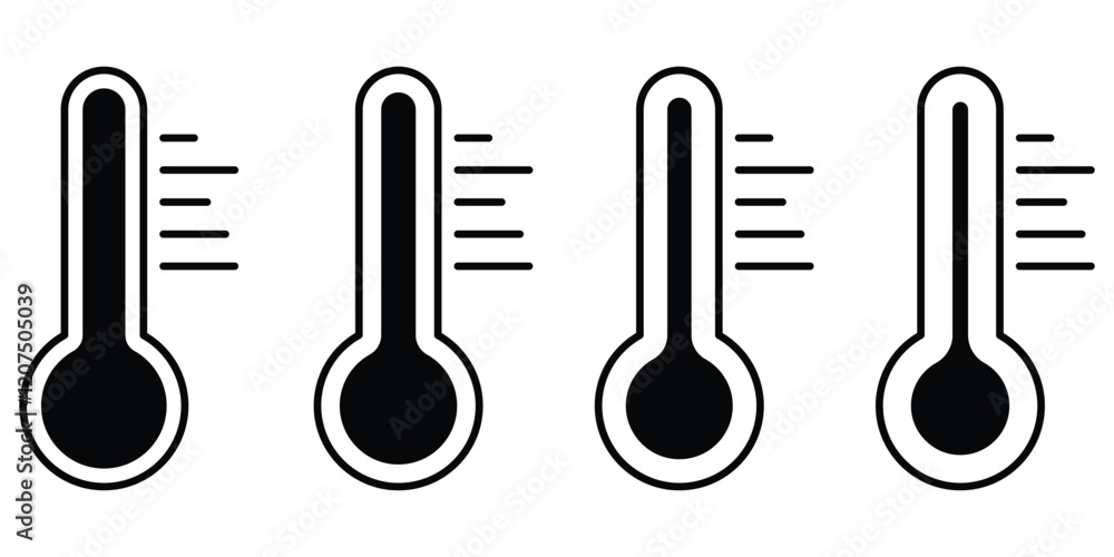 Temperature Scale icon. Warm and cold Symbol - stock vector. Weather Sign. eps 10. Temperature Scale icon. Warm and cold Symbol - stock vector. Weather Sign. eps 10.