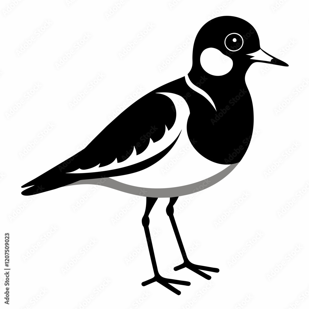 Obraz premium black and white bird