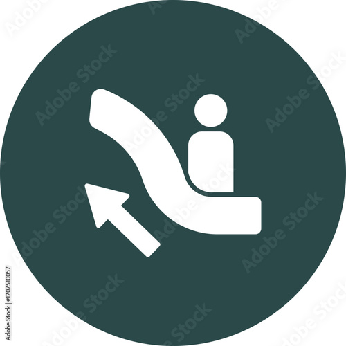 Escalator Vector Icon Design