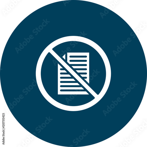 No Paper Vector Icon Design