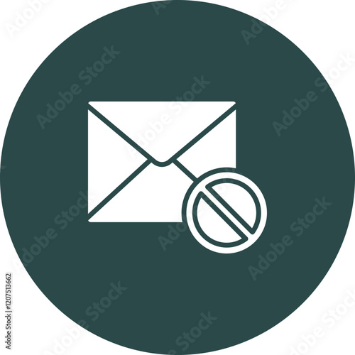 Email Blocker Vector Icon Design