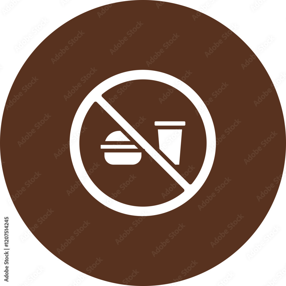 No Eating Vector Icon Design No Eating Vector Icon Design