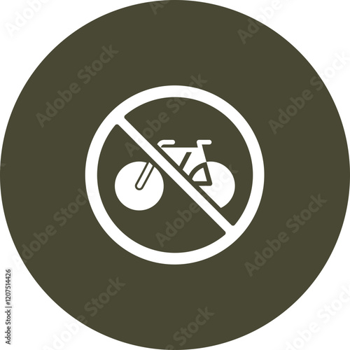 No Bicycle Vector Icon Design photo