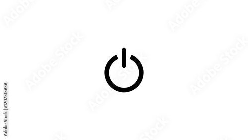 power icon animated on white background