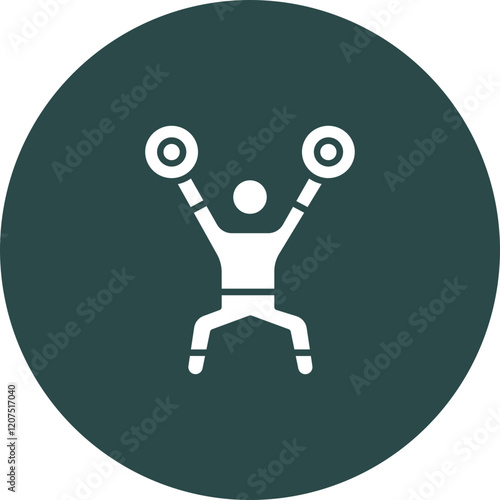Shoulder Press Vector Icon Design