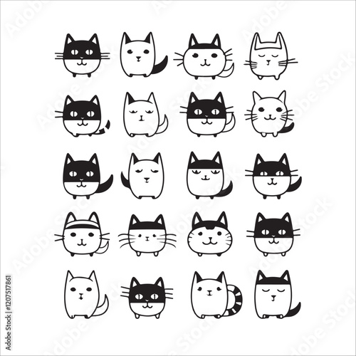 Set of cats