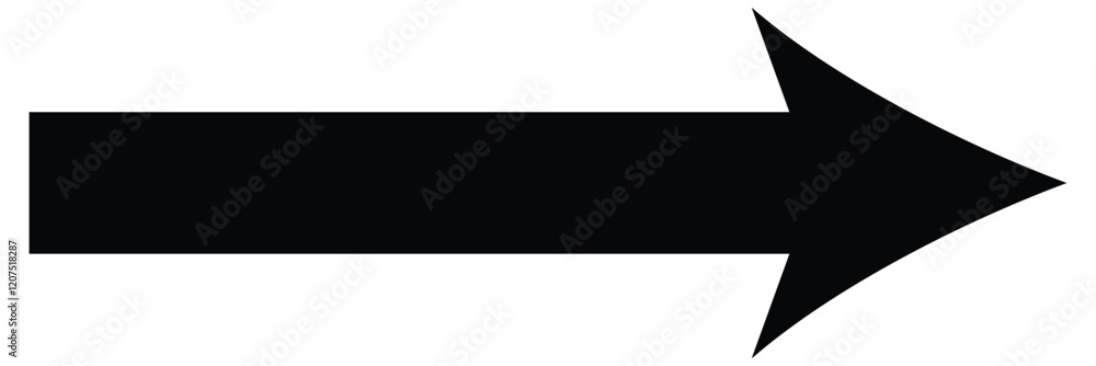 Black arrow pointing right on white background 888 Black arrow pointing right on white background 888