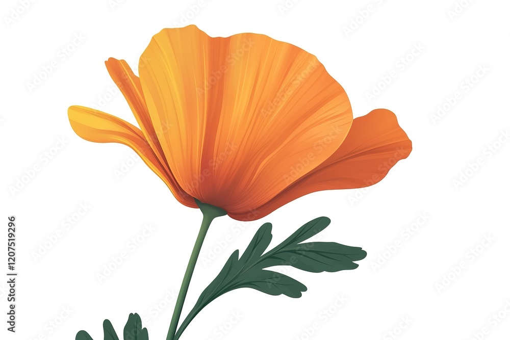Vibrant California Poppy Blossom in Full Bloom, Close-Up View of Nature's Beauty red wild plant flora Vibrant California Poppy Blossom in Full Bloom, Close-Up View of Nature's Beauty red wild plant flora