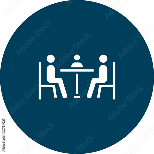 Family Dinner Vector Icon Design