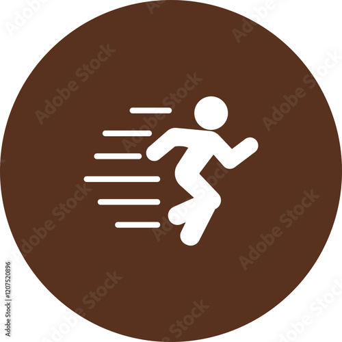 Sprinting Vector Icon Design