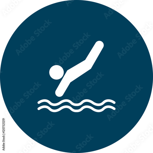 Free Diving Vector Icon Design