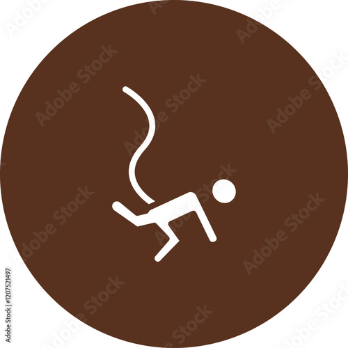 Bungee Jumping Vector Icon Design