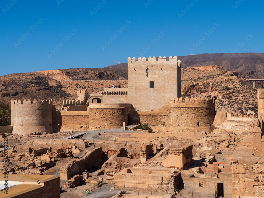 Vista panoramica de la alcazaba de Almeria Vista panoramica de la alcazaba de Almeria