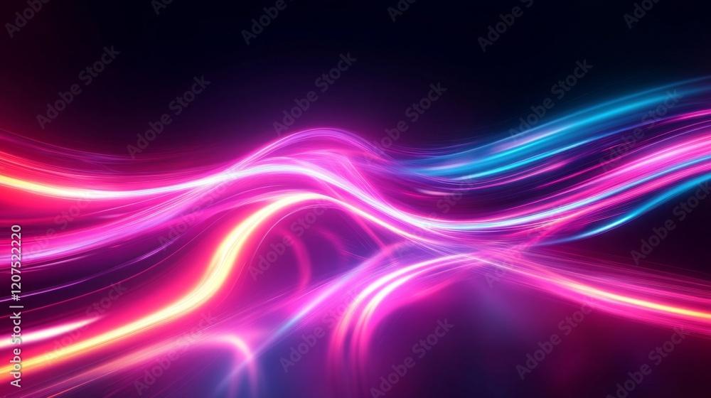 Abstract Glowing Waves Background Abstract Glowing Waves Background