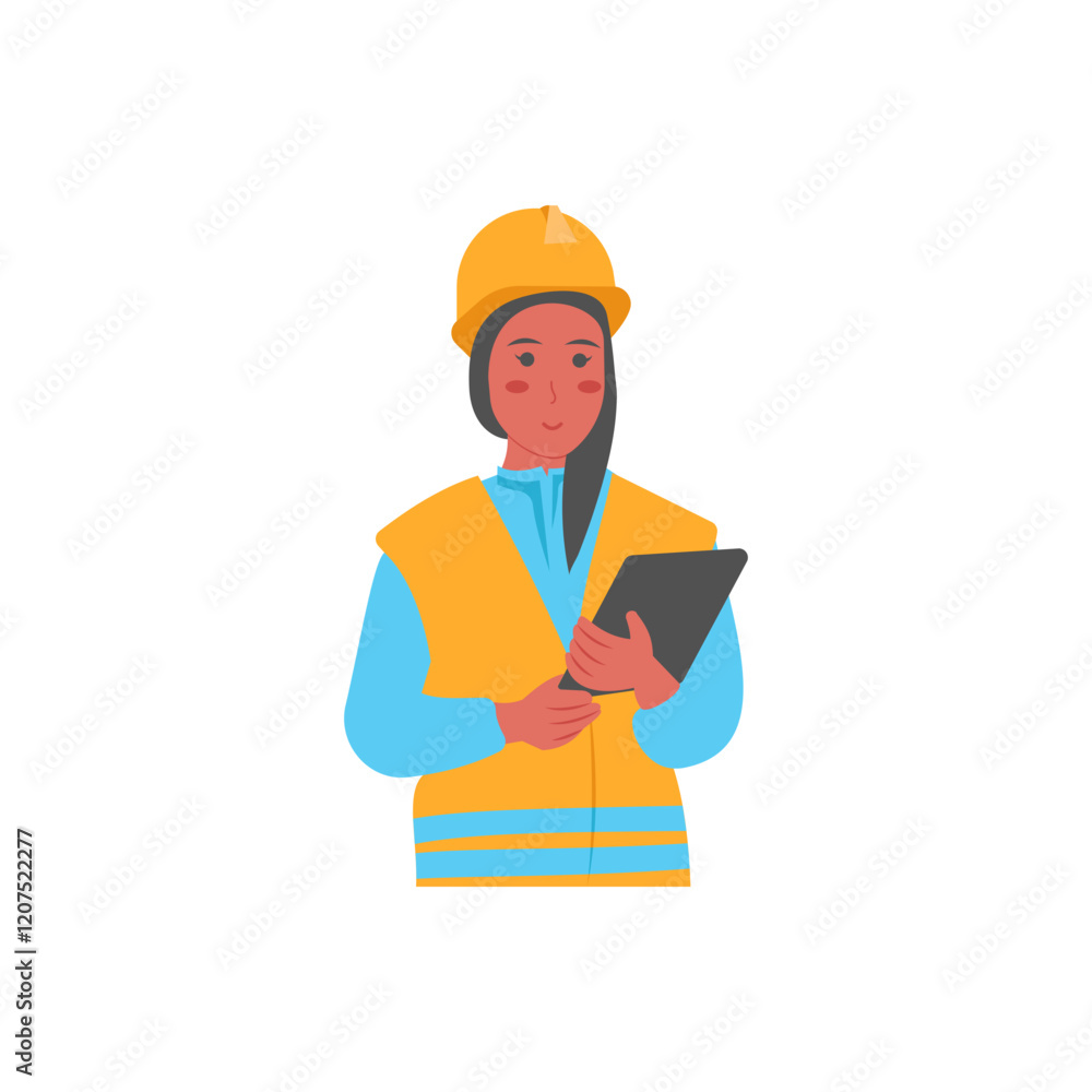 Quality Assurance Engineer, Women Career Flat Vector Illustration Quality Assurance Engineer, Women Career Flat Vector Illustration