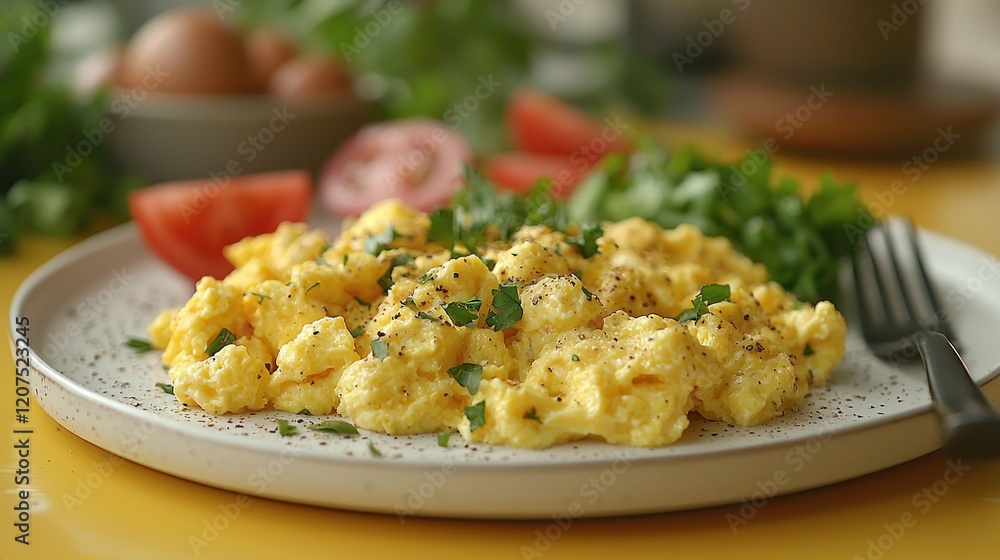 Scrumptious Scrambled Eggs with Parsley and Pepper Scrumptious Scrambled Eggs with Parsley and Pepper
