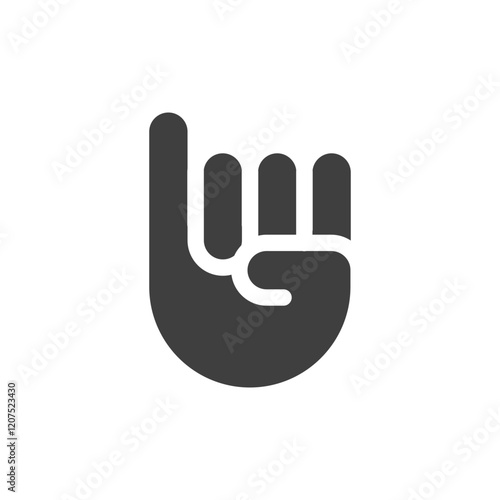 Promise glyph icon. Simple solid style. Finger, gesture, little, communication concept. Black and white symbol. Vector illustration isolated. SVG