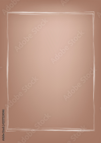 Brown gradient background. Abstract Mocha mousse gradation textured template with frame . Monochrome chocolate backdrop. Minimal modern nude colors blurred colors transition. Vector illustration.