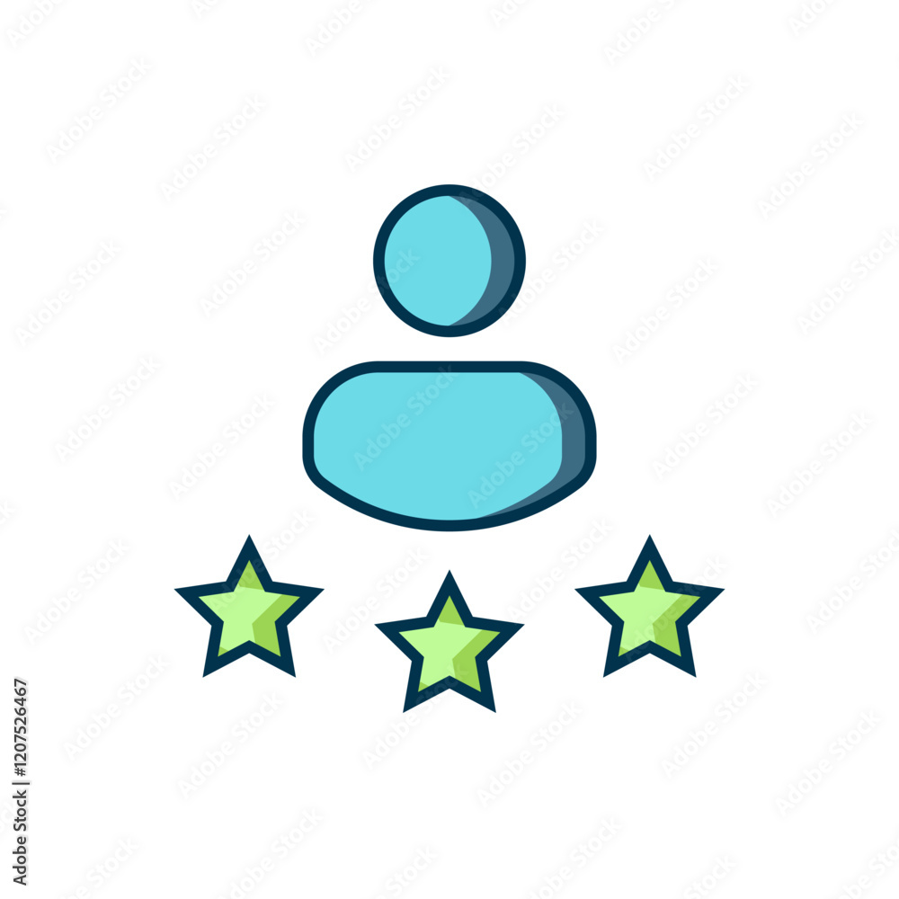 Filled outline Consumer or customer product rating icon isolated on white background. Flat filled outline style with shadow. Vector