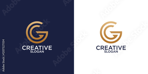 initial letter G logo design idea.