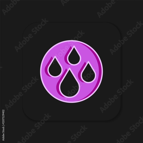 Filled outline Water drop icon isolated on black background. Flat filled outline style with shadow. Vector