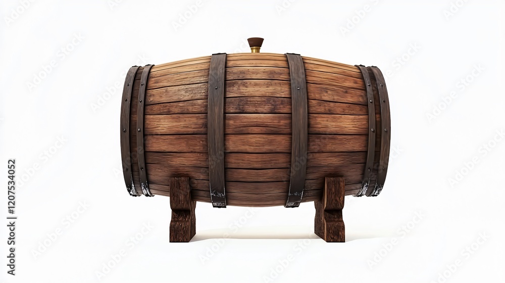 Traditional Wooden Barrel for Aging Wine, Whiskey, or Beer Traditional Wooden Barrel for Aging Wine, Whiskey, or Beer