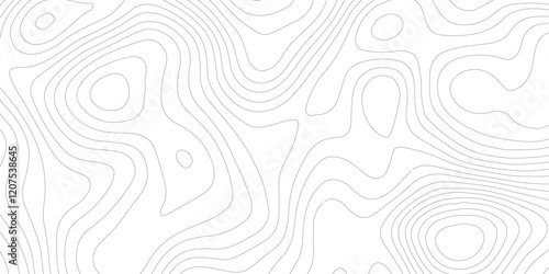 Abstract topography contour map background design,Modern design with White topographic wavy pattern design,Geographic mountain terrain.The topo contour map with terrain. 