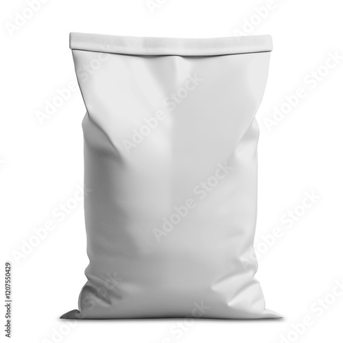 Plastic Bag Mockup, 25 kg Bag Mockup, Sand bag or white plastic canvas sack for rice or agriculture product