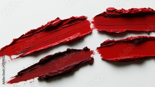 Crimson & Burgundy Lipstick Swatches: A Luxurious Makeup Texture photo