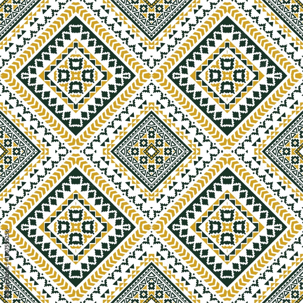 Indian ethnic tribal fabric patterns that blend traditional Indian art with modern geometric styles. Featuring vibrant ethnic orange and green tone contrasted ethnic a white background, these pattern Indian ethnic tribal fabric patterns that blend traditional Indian art with modern geometric styles. Featuring vibrant ethnic orange and green tone contrasted ethnic a white background, these pattern