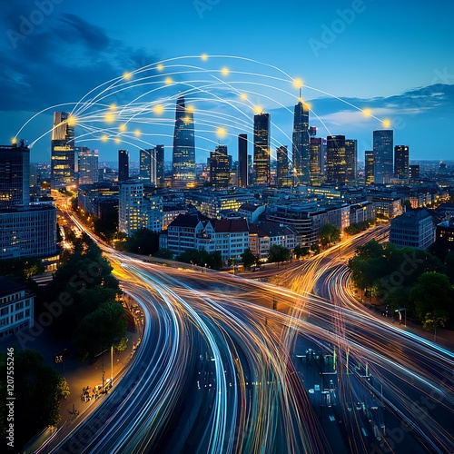 Twilight Glow Lights Up the Vibrant Skyline photo