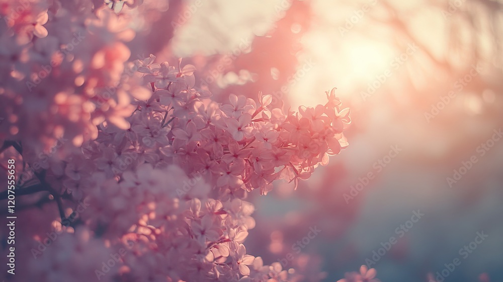 Fototapeta premium Pretty pink lilac blossoms in the spring.