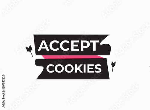 Accept cookies , clock, button, Application, Button, Background, vector, banner template, website, design,
