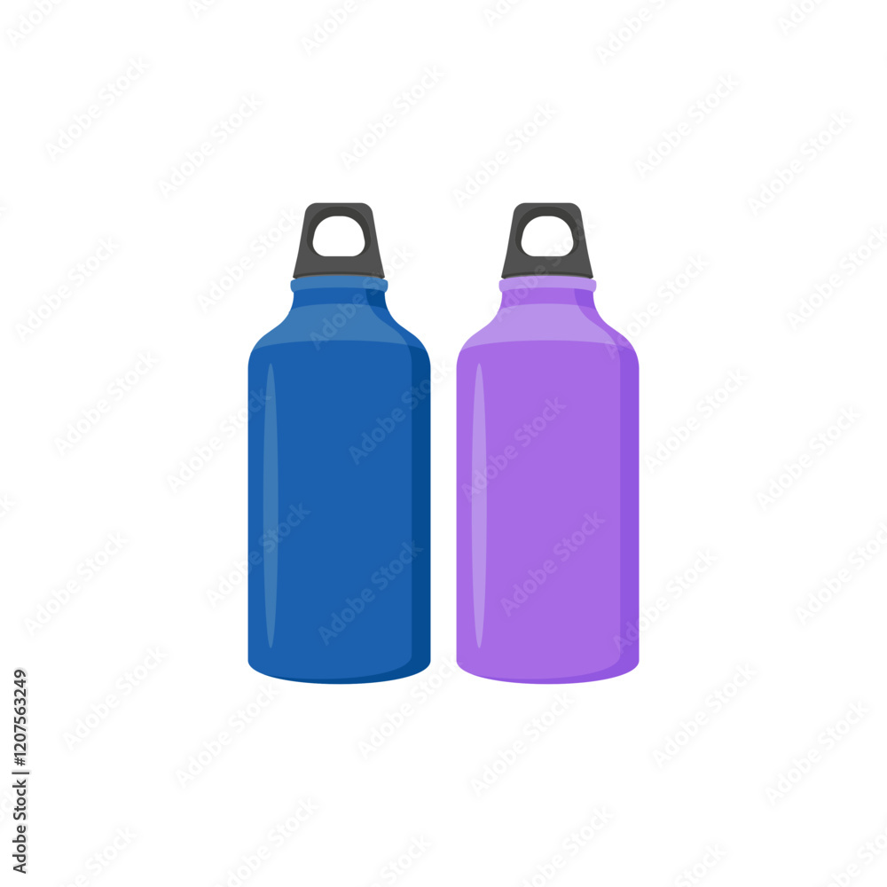 Water Bottle,  Sport Equipment Vector Illustration Isolated