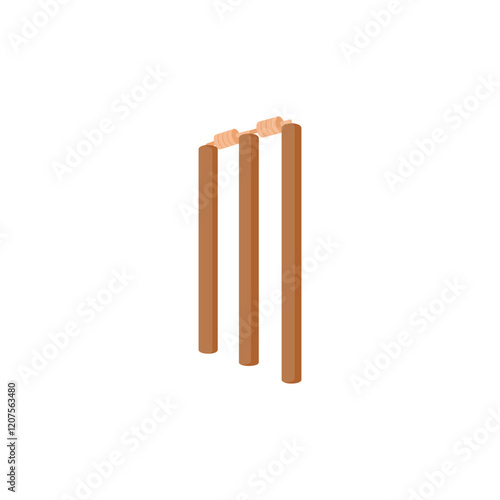 Wickets,  Sport Equipment Vector Illustration Isolated