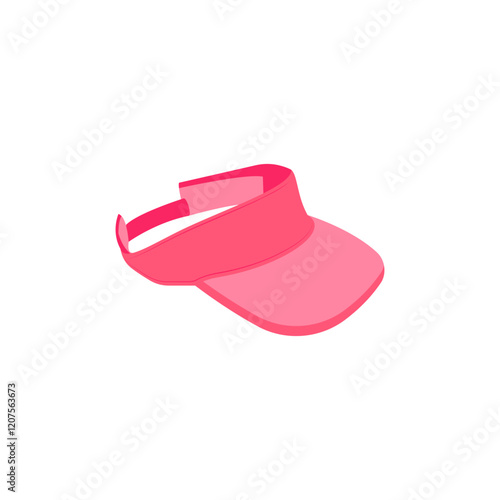 Tennis Cap,  Sport Equipment Vector Illustration Isolated