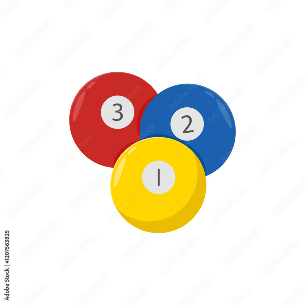Pool Balls, Sport Equipment Vector Illustration Isolated Pool Balls, Sport Equipment Vector Illustration Isolated