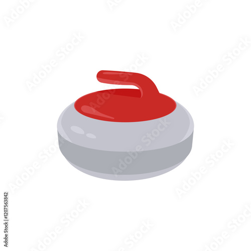 Curling Stone,  Sport Equipment Vector Illustration Isolated