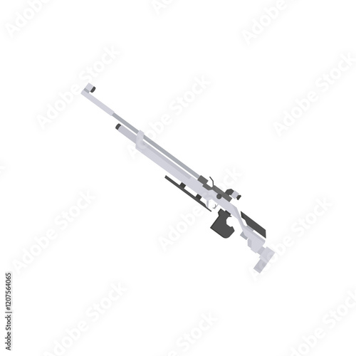 Shooting Gun,  Sport Equipment Vector Illustration Isolated