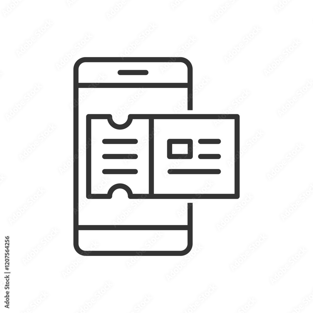 Online Ticket Mobile Icon Online Ticket Mobile Icon
