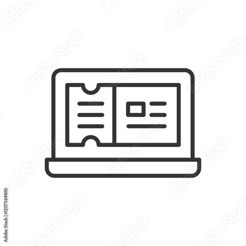 Online Ticket Icon - Laptop Icon