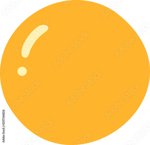 
Raw egg yolk icon.
Whole yellow raw egg yolk flat icon vector.
Transparent background.