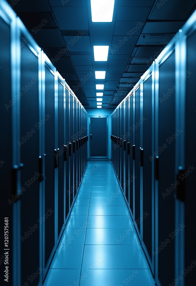 Fototapeta premium Server room interior in datacenter