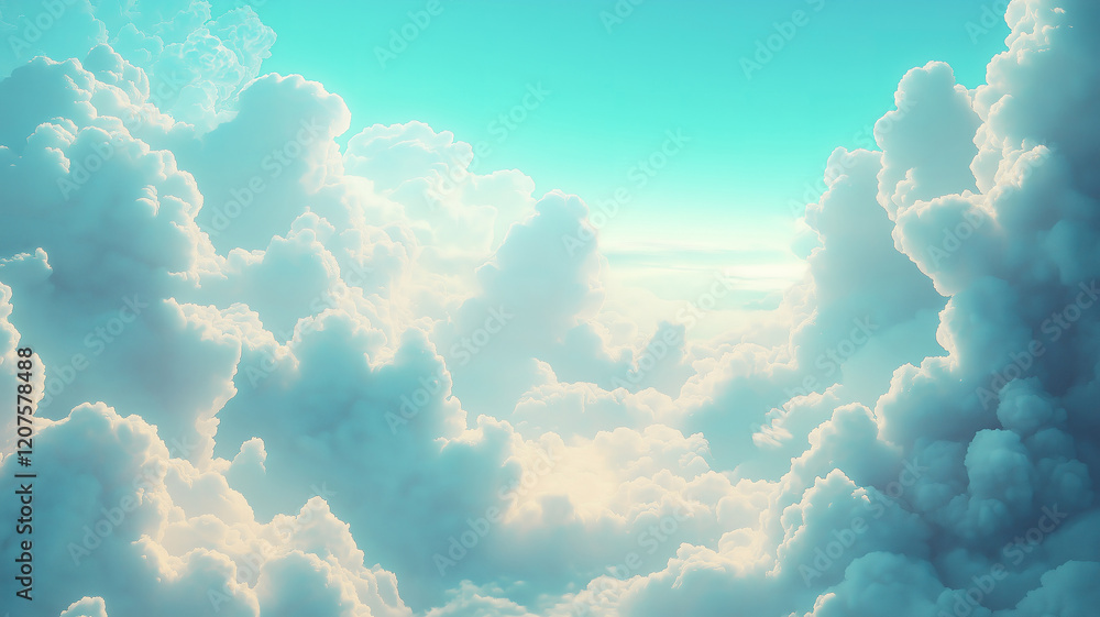 Serene blue sky and gentle clouds, creating a calm and open background space. Serene blue sky and gentle clouds, creating a calm and open background space.